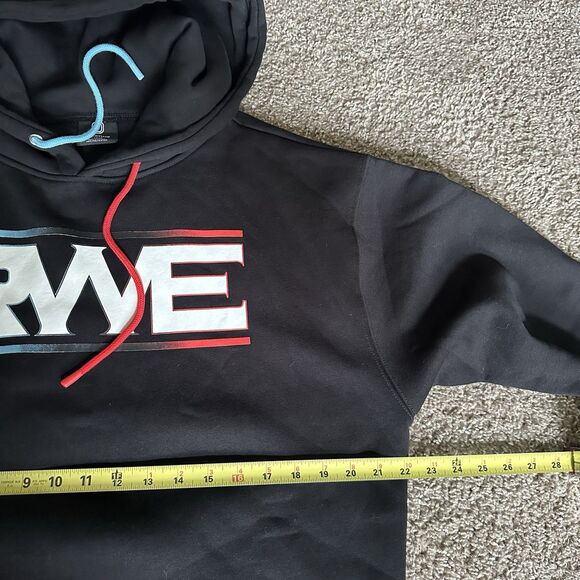 NWOT Overtime RWE On Top Black Hoodie Mens Large Cotton Graphic Sweatshirt - Picture 9 of 11